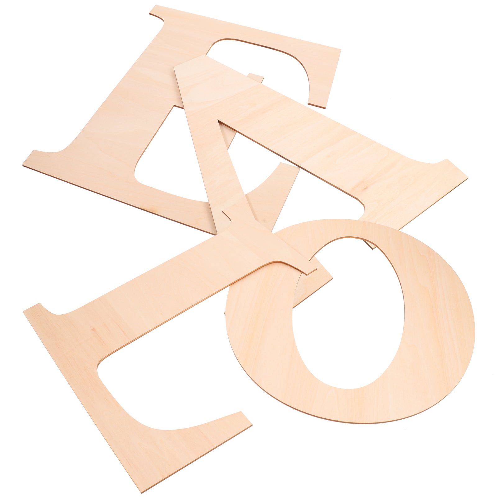 Walmart Letters FRCOLOR Wooden Letters for Crafts Beige Unfinished DIY Decor Perfect ...