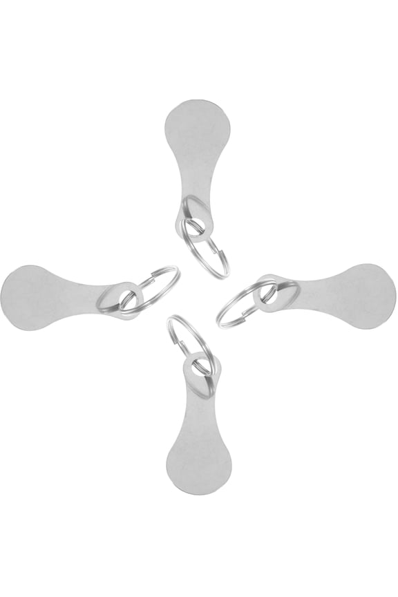 4 Pieces Metal Shopping Trolley Tokens Keyring Stainless Steel Coin Holder Keychain Diy Shopping Cart Token For Shopping Cart Release And Office Use