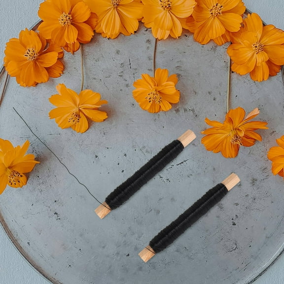FRCOLOR 4 Rolls Flower Stem Wire DIY Floral Wire Stem DIY Wire for Flowers Multi-function Flower Wire Stems DIY Iron Wires for Artificial Flowers Floral Packing Wire Rolls