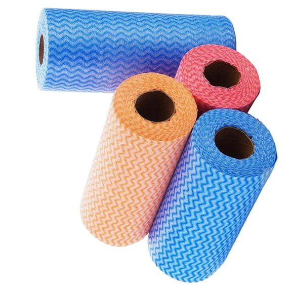FRCOLOR 4 Rolls Non-woven Dish Cloth Kitchen Duster Cloth Disposable Kitchen Cleaning Cloth