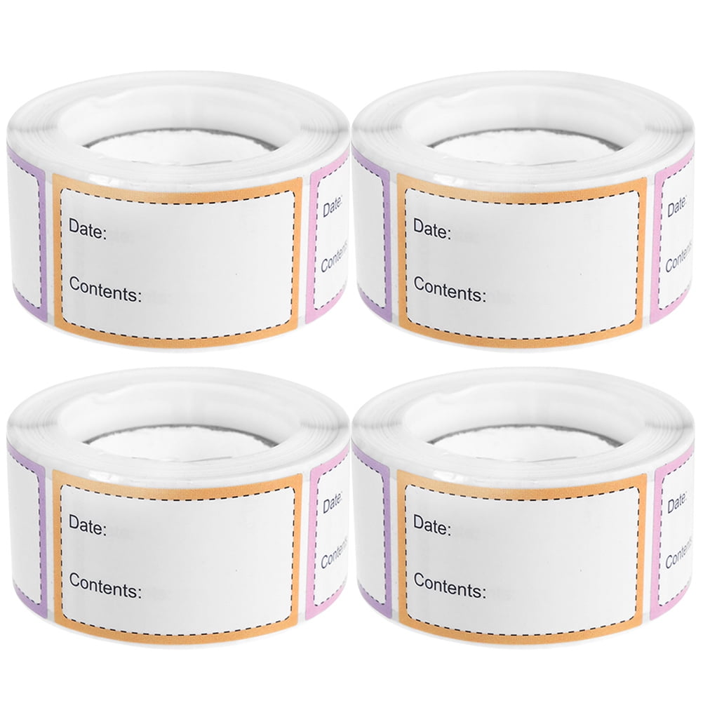 FRCOLOR 4 Rolls Sticky File Identification Stickers Food Tracking ...