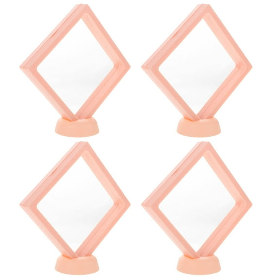 PAMINGONO Pink Mini Figure Storage Display for Kids Desk Organization 4 Sets