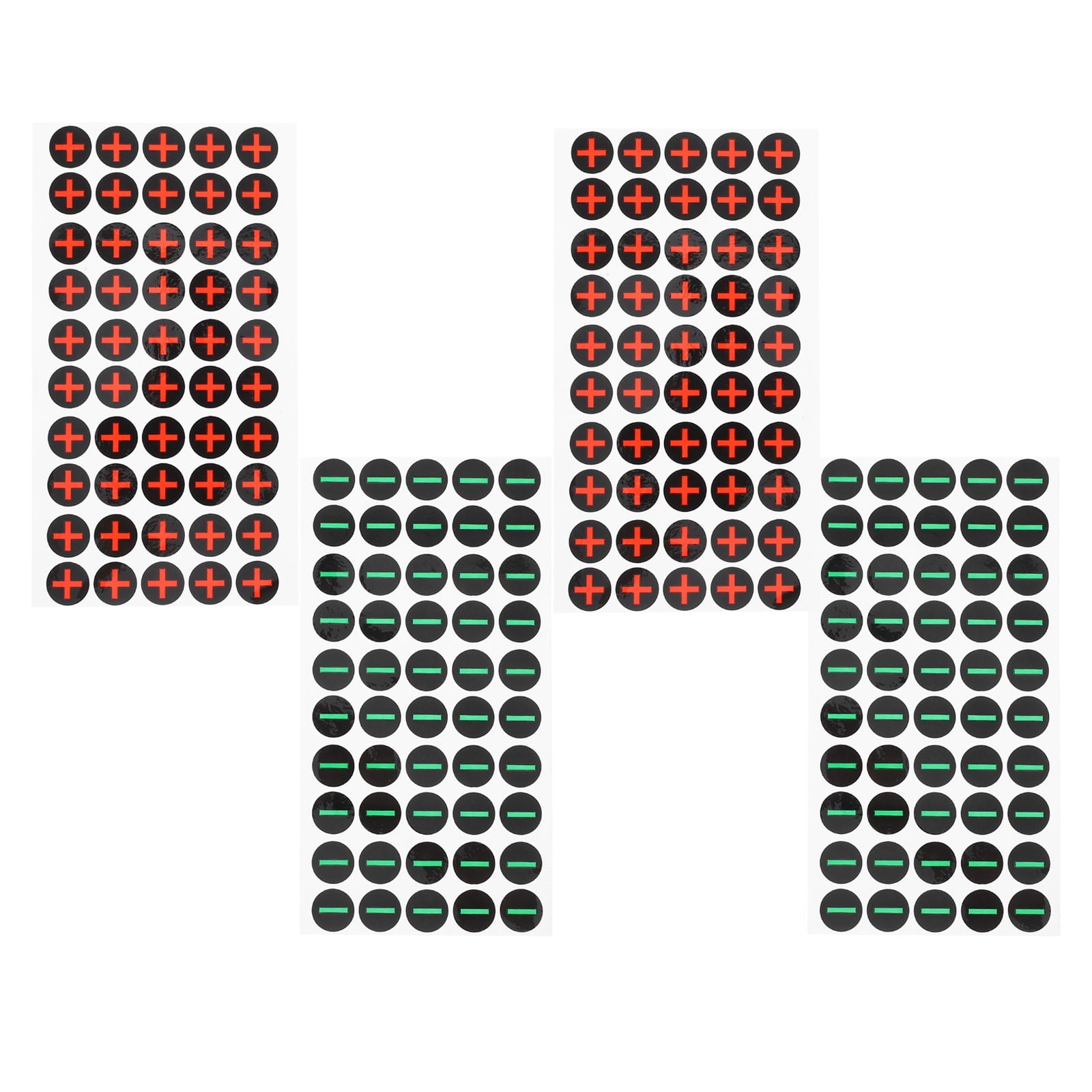 FRCOLOR 4 Sheets Of Polarity Warning Sign Caution Stickers Battery ...