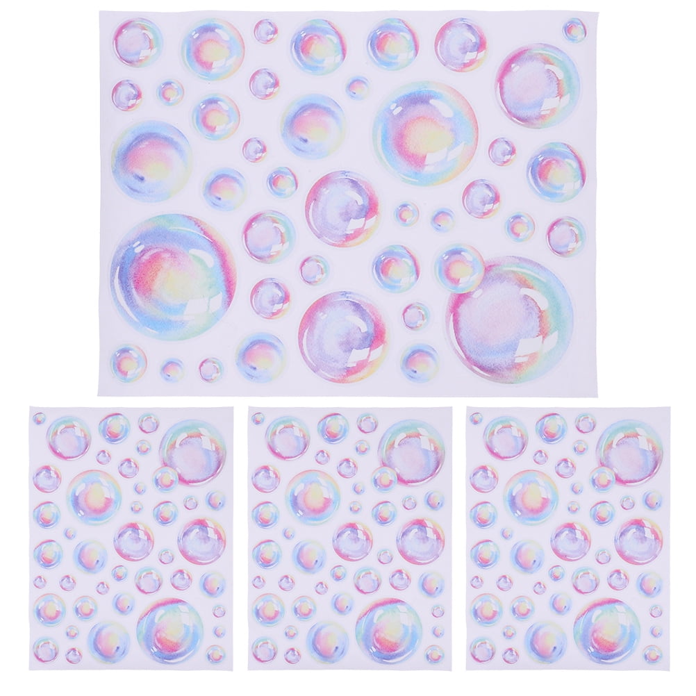 FRCOLOR 4 Sheets Water Bubble Wall Decal Ocean Theme Party Background ...