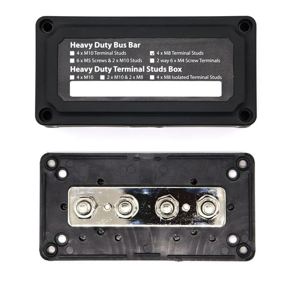 FRCOLOR  4 Stud Power Distribution Block Automotive Car Terminal Studs