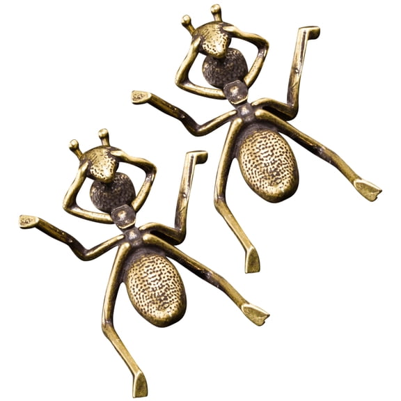 FRCOLOR 4 pcs Ant Statue Ornaments Desktop Ant Figurine Brass Crafts Office Decoration