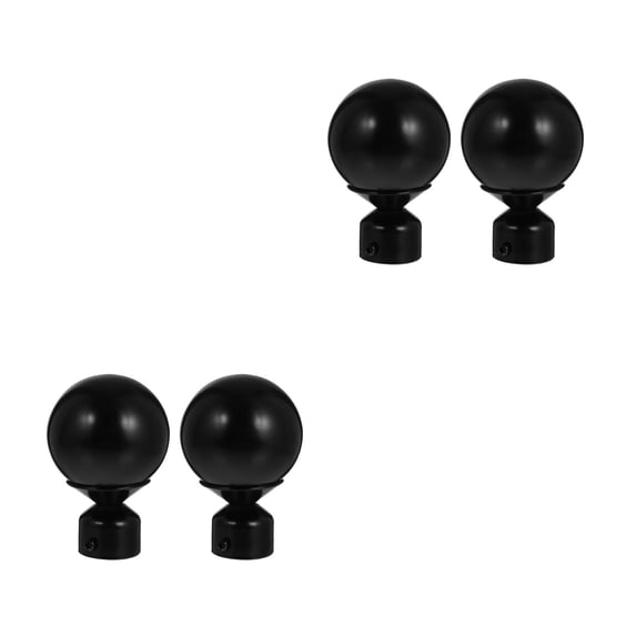 FRCOLOR 4 pcs Curtain Pole End Delicate Curtain Rod Decorative Head Curtain Rod Part