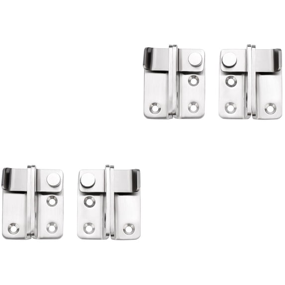 FRCOLOR 4 pcs  Door Bolts Latch Anti-theft Sliding Door Lock Left Right Barn Gate Bolt