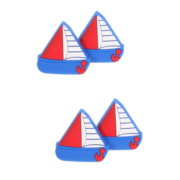 TAILTOSS  Blue Nautical Design Soft Plastic Cabinet Handle for Home 4Pcs