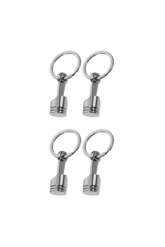 4 pcs Metal Engine Piston Keychain Unique Car Part Key Ring Durable Stylish Auto Accessory Key Holder for Car Lovers