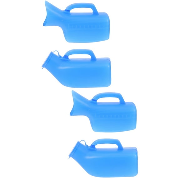 TAILTOSS Compact Urinal Containers Abs Blue Men Emergency Situations 4Pcs 11.8X9.8X9.8In