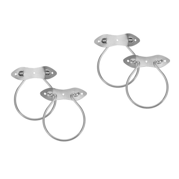 FRCOLOR OUNONA 4 pcs Metal Pull Handle for Toolbox Cabinet Drawer Box Surface Mounted Chest Ring Handle Industrial Box Ring Handle Parts with Screw