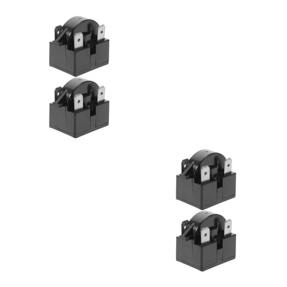 FRCOLOR 4 pcs Refrigerator Start Relay Replacement Part Refrigerator Starter Relay for Mini Fridges and Freezers Compatible with Most Refrigerator Compressors