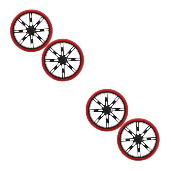 FRCOLOR 4 pcs Shopping Cart Wheels Replacement Portable Stair Climber Utility Cart Wheels Folding Grocery Cart Wheels Accessories