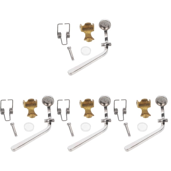 FRCOLOR 4 pcs  Trombone Watergate Key Bond with Cork Pad Drain Clique Trombone Accessory (Silver)