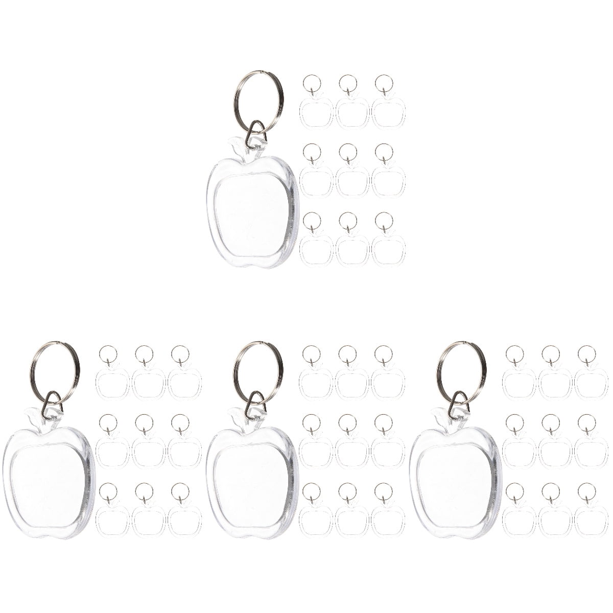 LABSERRON  40Pack DIY Photo Holder Keychains for Women Men Kids 3.3×1.8×0.8in