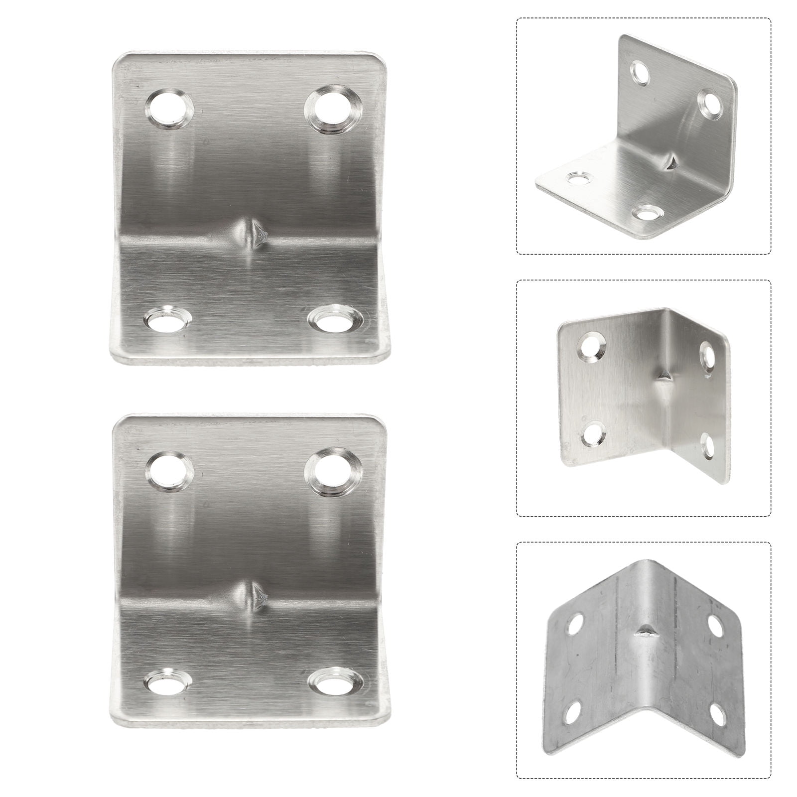 LABSERRON  40Pcs L Shape Corner Braces, Silver, 90 Degree Design, Heavy Duty for Furniture, No Cutting
