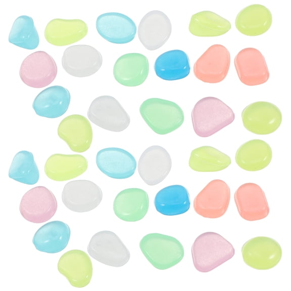 KAKOWELY Oval Shaped Luminous Stones Multi Colored 400Pcs 1.20X1.10X0.20In