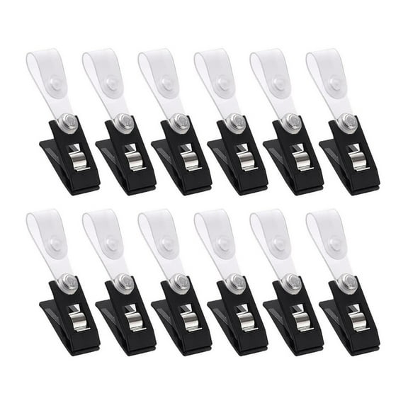 HAKIDZEL Garden Anti Wind Flag Clip Weather Resistance Black 40Pcs