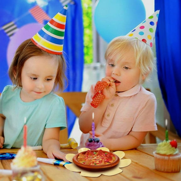 FRCOLOR 40pcs Daisy Party Plates Daisy Paper Dinner Plates Daisy Shaped Paper Plates For Spring Party Tea Party And Birthday Party Flower Shape Paper Plates