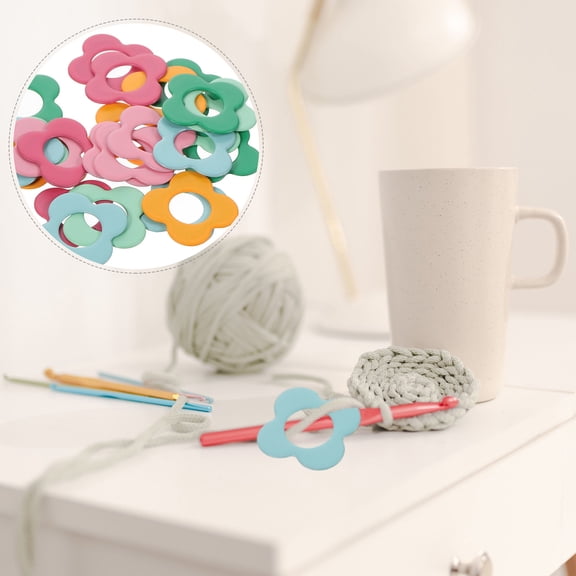 FRCOLOR  48 Pcs Stitch Markers Rings Colorful Crochet Maker Clip for Tracking