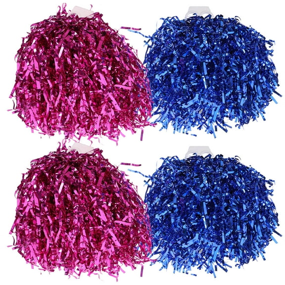 FRCOLOR 4Pcs Cheerleading Prop in Rosy Blue Assorted Color for Holiday and Stage .8x7.9x3.9in