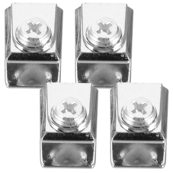 FRCOLOR 4-Pack Zinc Alloy Glass Shelf Clamps, Fixing Clips for Secure Glass Shelf Installation and Support