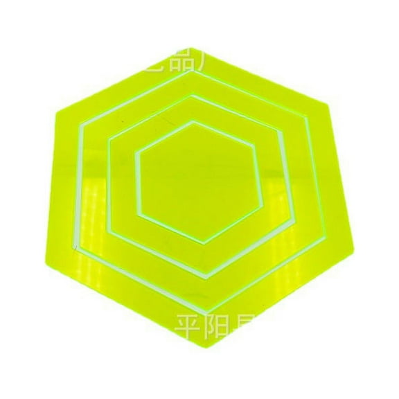 Homoyoyo 4-Piece Acrylic Hexagon Quilting Ruler Set for Sewing Craft Projects and Home Use