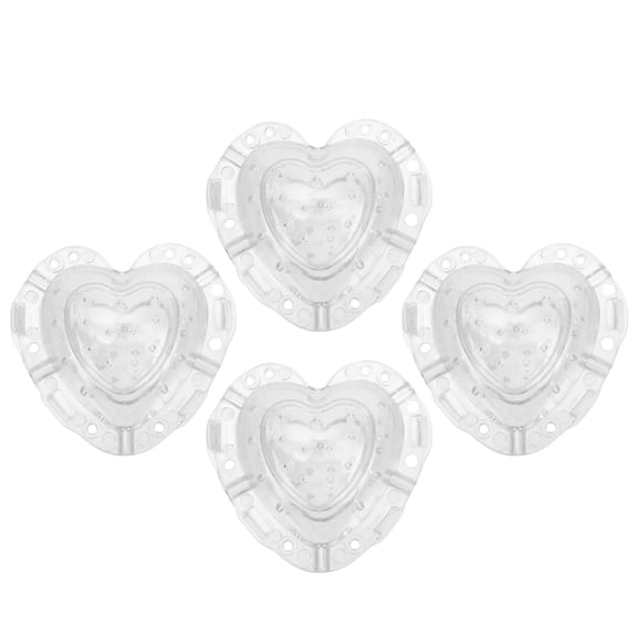 FRCOLOR 4Pcs Clear Heart Shaped Melon Supply Mold for Household Use Smooth and Safe Design