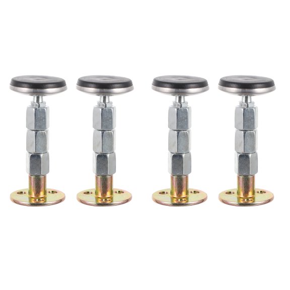 FRCOLOR 4pcs Adjustable Bedside Fixators Metal Bedside Fixator Furniture Wall Stabilizer,787.4"X1.38"X0.24"