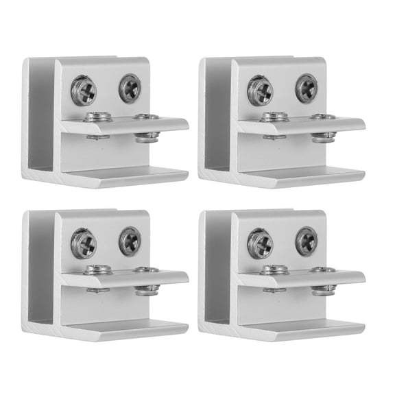 FRCOLOR 4pcs Aluminium Alloy Clamps 90°C Fixing Clip Glass Bracket for 10-12mm Thickness