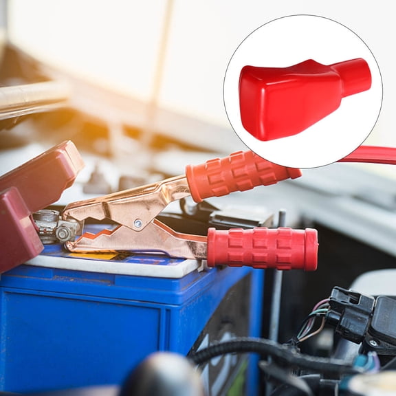 FRCOLOR 4pcs Battery Terminal Insulation Covers Cable Covers Universal Battery Terminal Cap for Car Motorcycle Truck and RV Accessories