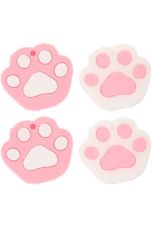 4pcs Cat Claw Key Caps Silicone Key Covers Keychain Charms Key Protector Caps  Pendants