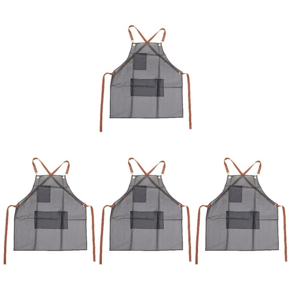 FRCOLOR 4pcs Dishwashing Apron Long Apron Heavy Duty Apron Multi-use Apron Adults Dishwashing Apron for Home
