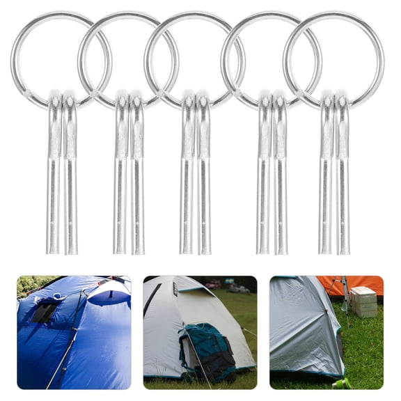 FRCOLOR 4pcs Galvanized Tent Stakes Metal Pegs For Camping Lightweight Ground Pegs For Tarps Small Tent Stakes Garden Pegs For Ground Stakes For Tarpaulin