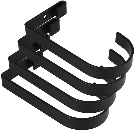 FRCOLOR 4pcs Garage Hooks For Ceiling Wall Storage Shelving Flat Hook Heavy Duty Hanging Bike Flat Hooks Overhead Garage Hanger For Bathroom Living Room Kitchen Black