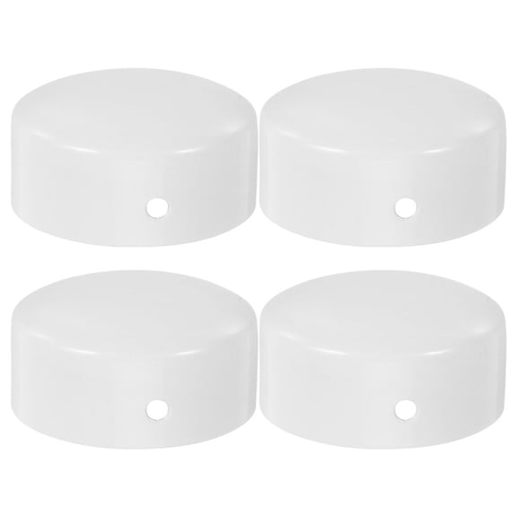 LABSERRON 4Pcs Durable Stainless Steel Handrail End Caps White Staircase Railing Tube Protective Cover