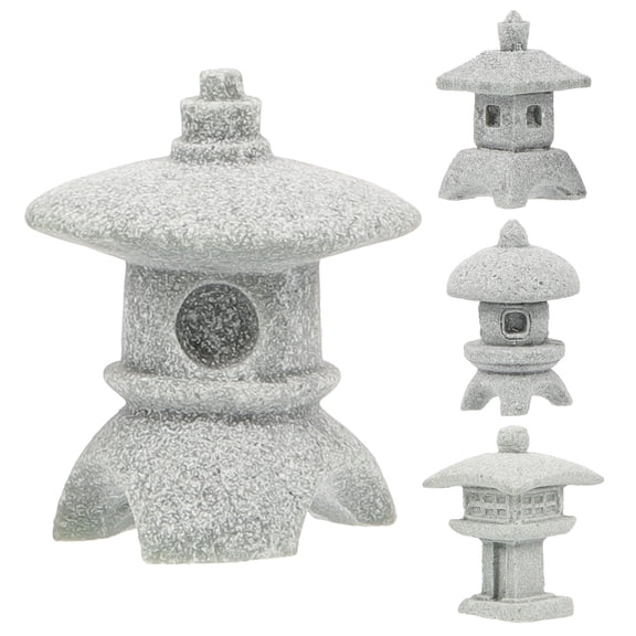 FRCOLOR 4pcs Japanese Miniature Grey Sandstone for Fish Tank Decoration