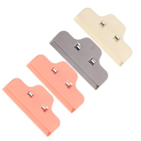 LABSERRON Bread Bag Clips Plastic Pink 4pcs Multi-Functional Sealing Holding Edges