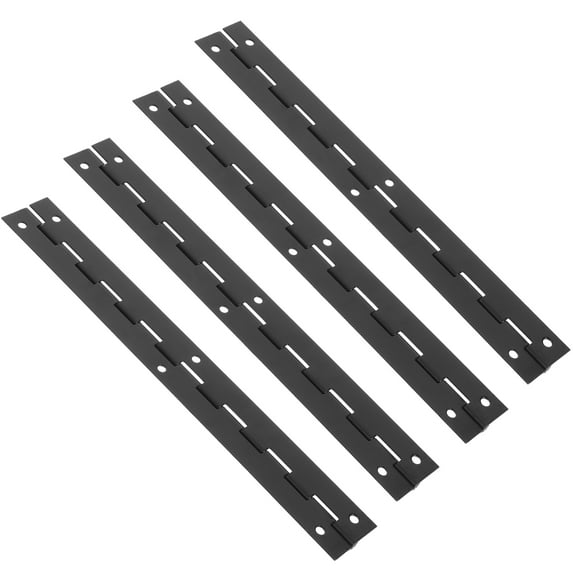 HAKIDZEL Continuous Piano Shape Hinges Black 4Pcs 7.86X1.02X0.39in