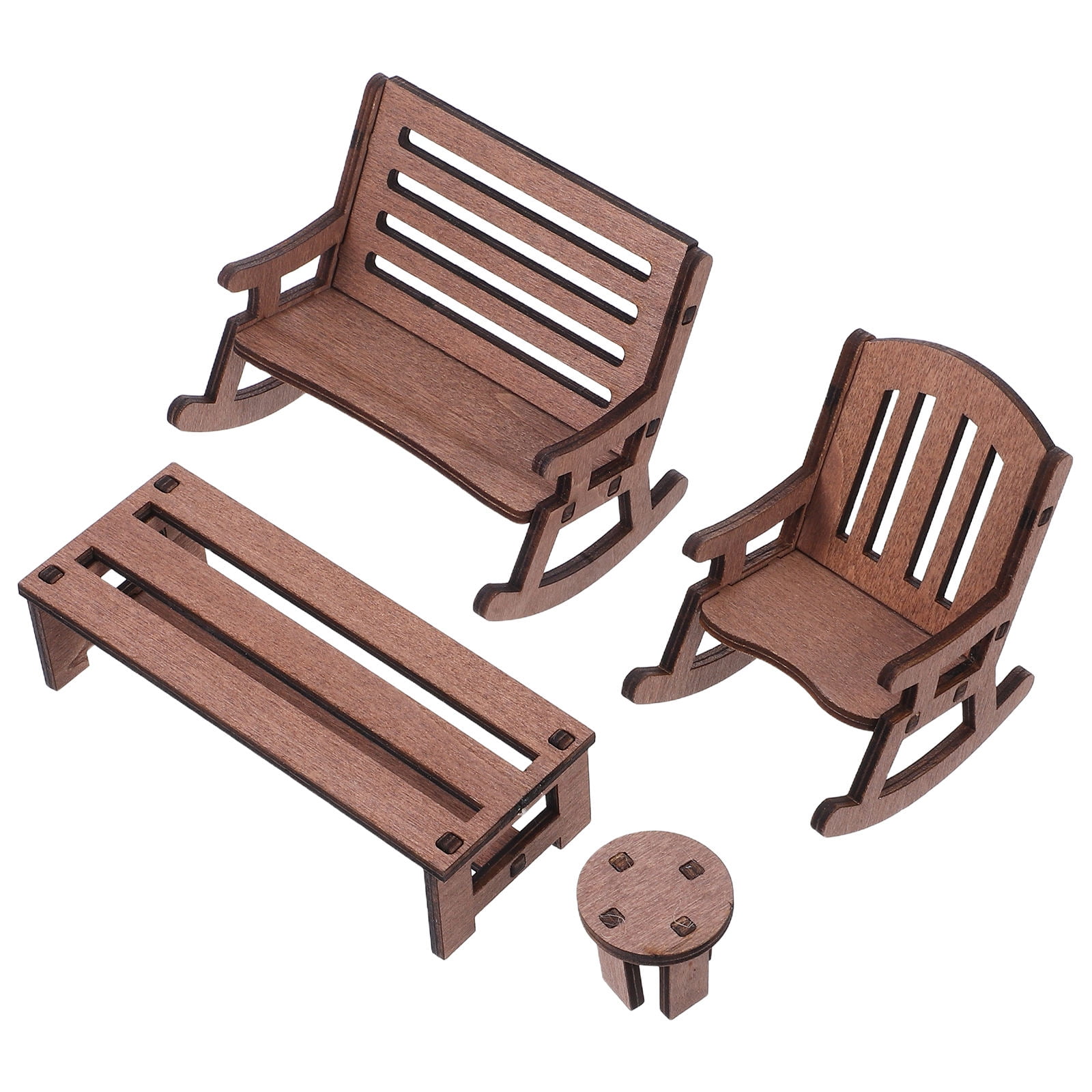 Metal Chair Swing Fairy Garden Furniture Outdoor Landscape Decor Dollhouse Bench Metal Chair Swing Fairy Garden Furniture Outdoor Landscape Decor Dollhouse Bench