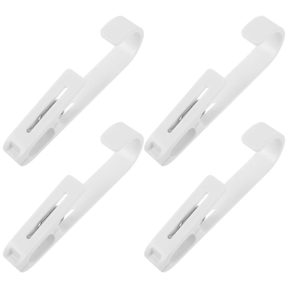 FRCOLOR 4pcs Multifunctional Bathroom Hook Clips Closet Organizer Clamps Hanging Socks Clips