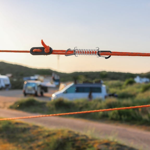 FRCOLOR 4pcs Outdoor Accessory Convenient Rope Buckle Tension Springs With Hooks Rope Tightener Spring Buckle Connection Shock Absorbing Spring