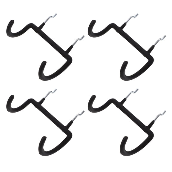 FRCOLOR 4pcs Pegboard Double Hooks Pegboard Drill Holders Heavy Duty Drill Hanger Hooks,13.78"X5.51"X1.57"