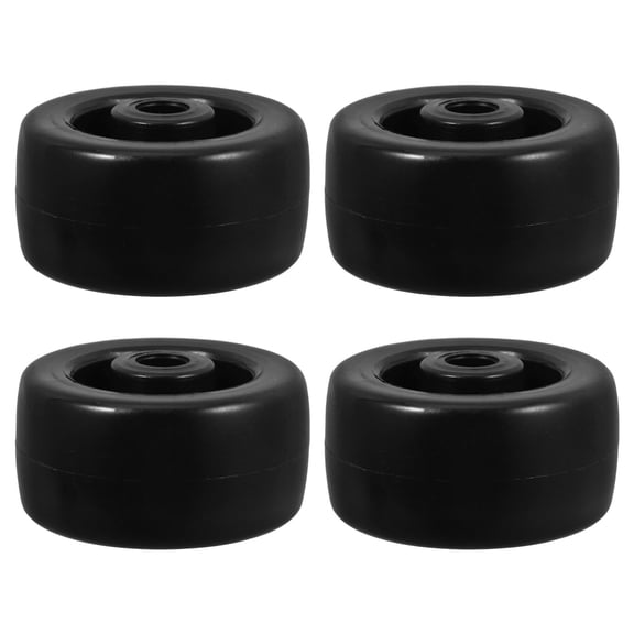 FRCOLOR Black Plastic Replacement Wheels for Small Shopping Carts Lightweight and 2 Inch