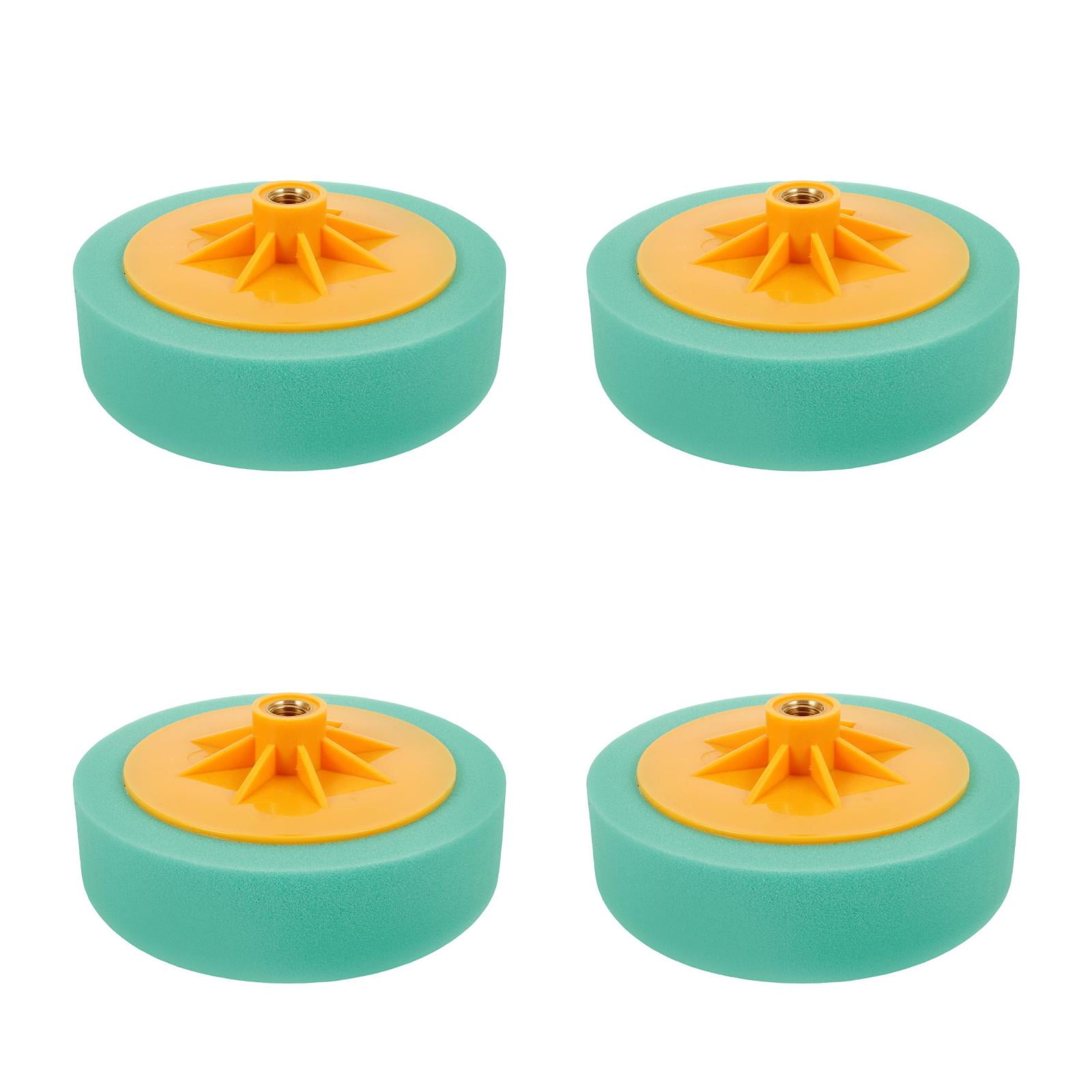 FRCOLOR 4pcs Polyester Honeycomb Car Polishing Sponge Drill Brush Attachment For Car Detailing Featuring Polisher Pads Compatible With Drill Buffer Polisher Attachment