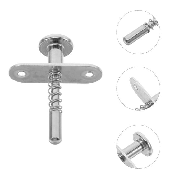 FRCOLOR 4pcs Spring-Loaded Stainless Steel Plunger Latches Cabinet Window Screen Plunger Latches Plunger Latch for Baby Bed Hardware Accessories