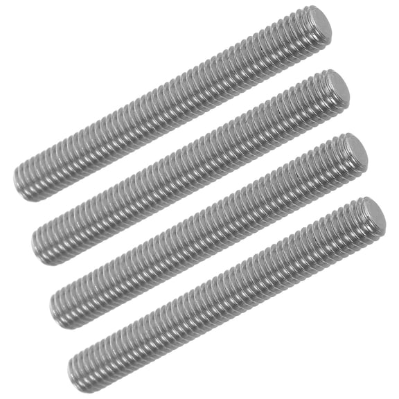 FRCOLOR 4pcs Stainless Steel Threaded Rods For Various Applications For Maintenance Projects High Strength Metal Screw Rod
