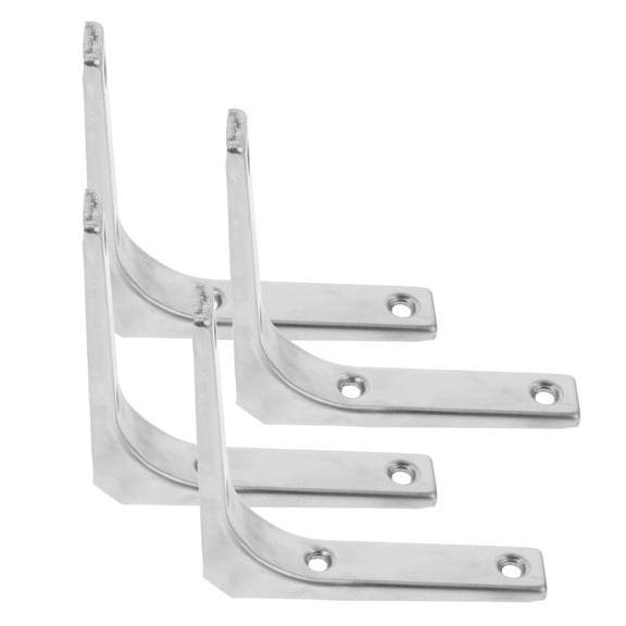 FRCOLOR 4pcs Wall Shelving Brackets Stainless Steel Triangle Shelf Brackets Heavy Duty Wall Mounted Brackets For Floating Shelves Triangle Shelf Brackets For Household Kitchen And Office Use
