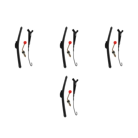 FRCOLOR 4pcs Universal Manual Windshield Wiper Utvs Hand Operated Wiper Golf Cart Windshield Wiper For Golf Carts Accessories
